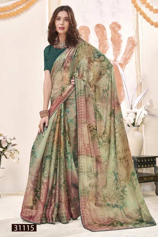 Aaliyah Vol 2 By Vallabhi Chiffon Printed Sarees Orders In India